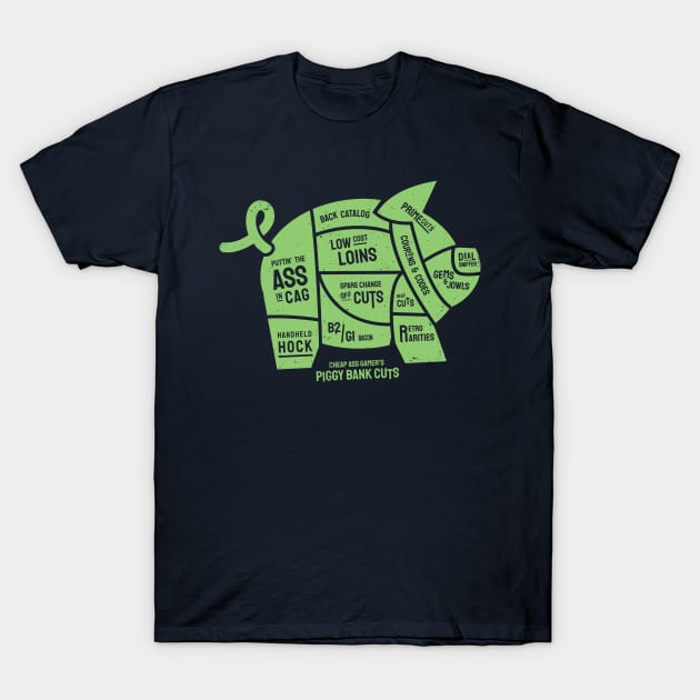 Cheap Ass Gamer's Piggy Bank Cuts T-Shirt by FlatpackJack